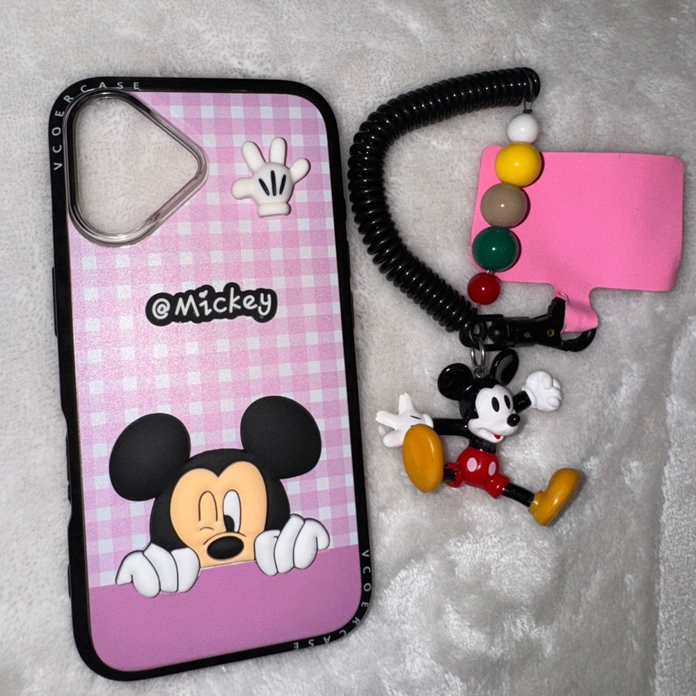 Pink Phone Case with Charm